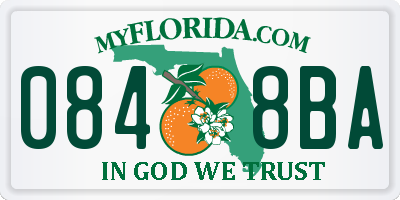 FL license plate 0848BA