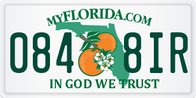 FL license plate 0848IR
