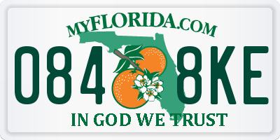 FL license plate 0848KE