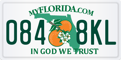 FL license plate 0848KL