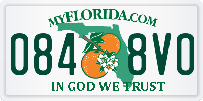 FL license plate 0848VO