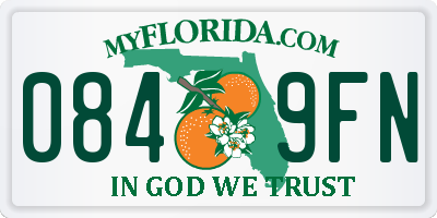 FL license plate 0849FN