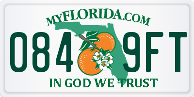 FL license plate 0849FT