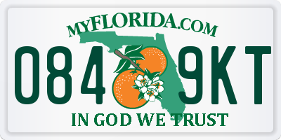 FL license plate 0849KT