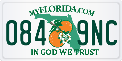 FL license plate 0849NC