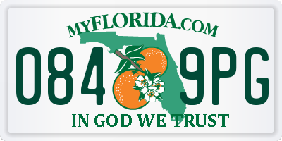 FL license plate 0849PG