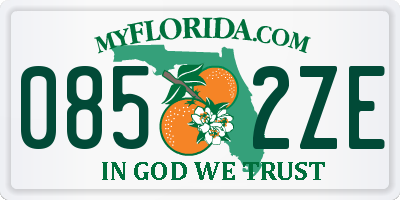 FL license plate 0852ZE