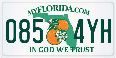 FL license plate 0854YH