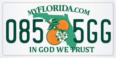 FL license plate 0855GG