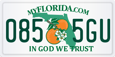 FL license plate 0855GU