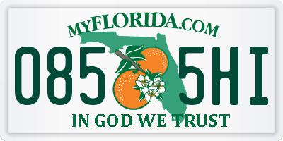 FL license plate 0855HI