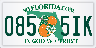 FL license plate 0855IK
