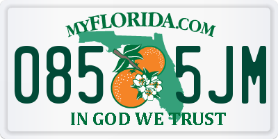 FL license plate 0855JM