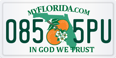 FL license plate 0855PU