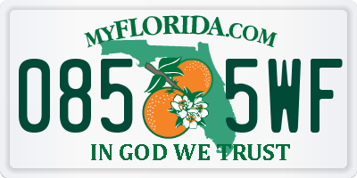 FL license plate 0855WF