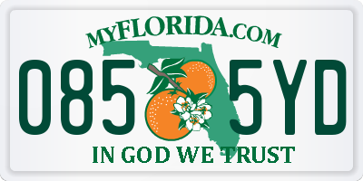 FL license plate 0855YD