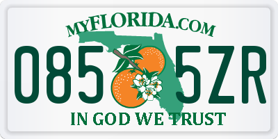 FL license plate 0855ZR