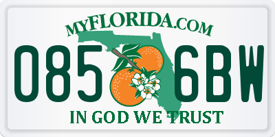 FL license plate 0856BW