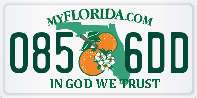 FL license plate 0856DD