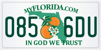 FL license plate 0856DU
