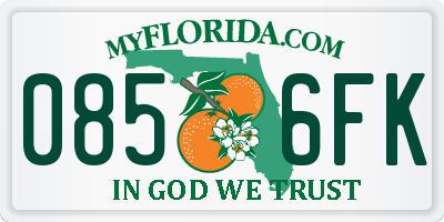 FL license plate 0856FK