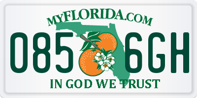 FL license plate 0856GH