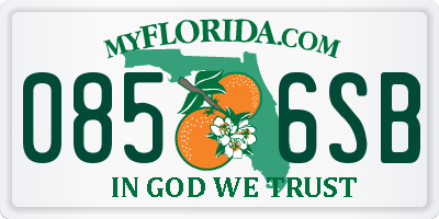 FL license plate 0856SB