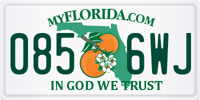 FL license plate 0856WJ