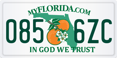 FL license plate 0856ZC
