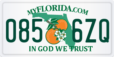 FL license plate 0856ZQ