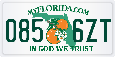 FL license plate 0856ZT