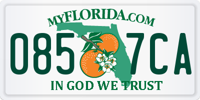 FL license plate 0857CA