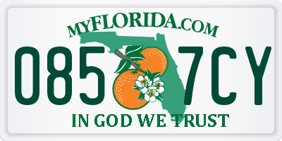 FL license plate 0857CY