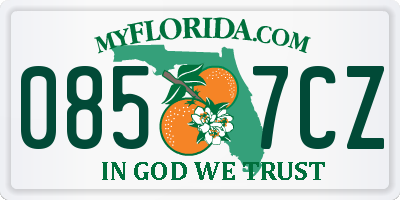 FL license plate 0857CZ
