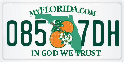 FL license plate 0857DH
