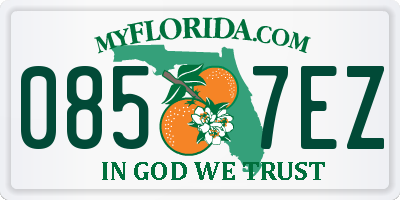 FL license plate 0857EZ