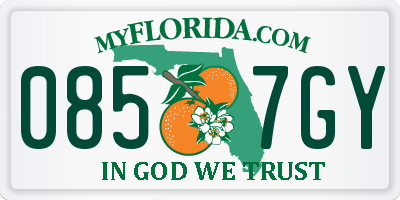 FL license plate 0857GY