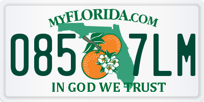 FL license plate 0857LM