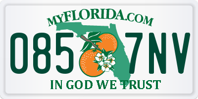 FL license plate 0857NV