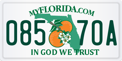 FL license plate 0857OA