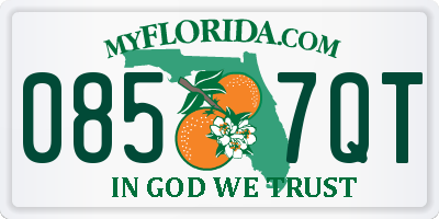 FL license plate 0857QT