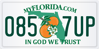 FL license plate 0857UP