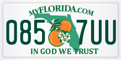 FL license plate 0857UU