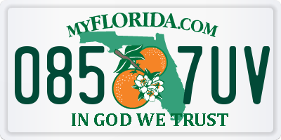 FL license plate 0857UV