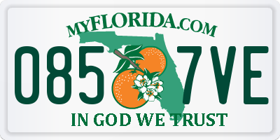 FL license plate 0857VE