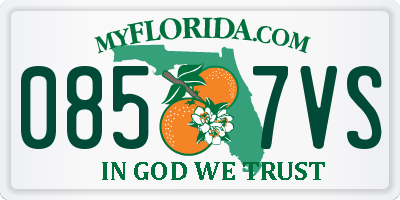 FL license plate 0857VS