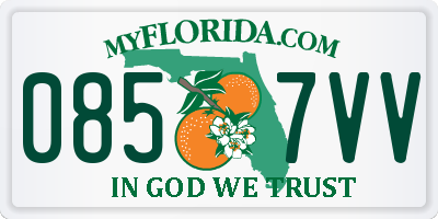 FL license plate 0857VV