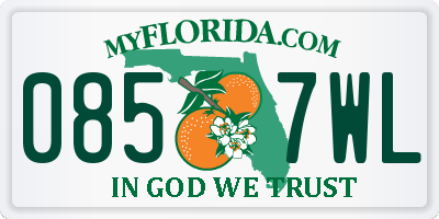 FL license plate 0857WL