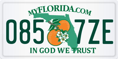 FL license plate 0857ZE