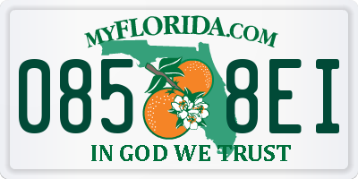 FL license plate 0858EI